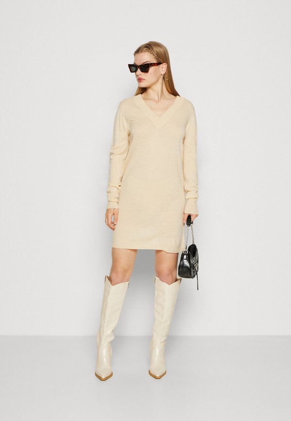 JDYLAURA V NECK DRESS - Jumper dress - tapioca3