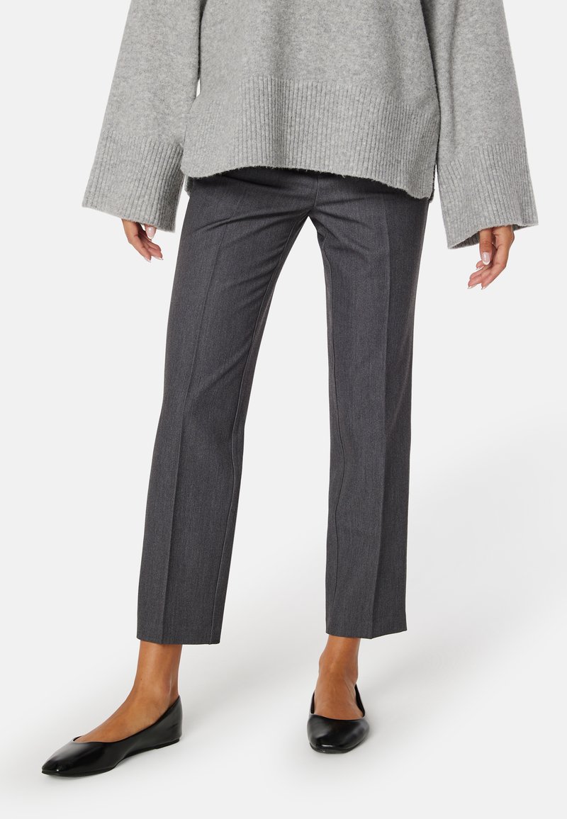 Bubbleroom HIGH WAIST SLACKERS - Broek - light grey