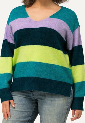 Strickpullover - mottled blue