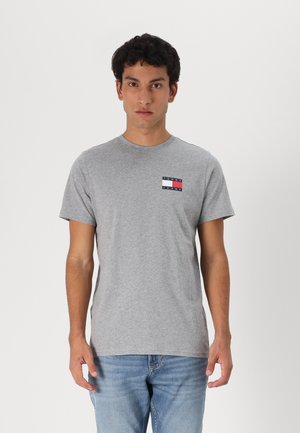 SLIM ESSENTIAL FLAG TEE - T-shirt med print - grey