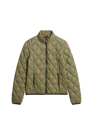 Superdry DIAMOND QUILT FUJI LITE - Winter jacket - dusty olive green