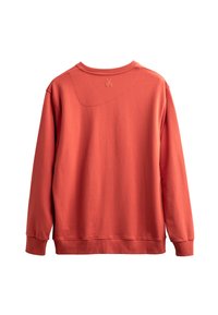 Sweatshirt di cotone in corallo, con maniche lunghe, scollo arrotondato, polsini a coste e un discreto dettaglio con logo sul retro.