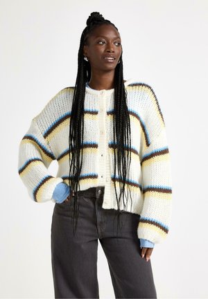 STRIPED - Cardigan - light dusty blue