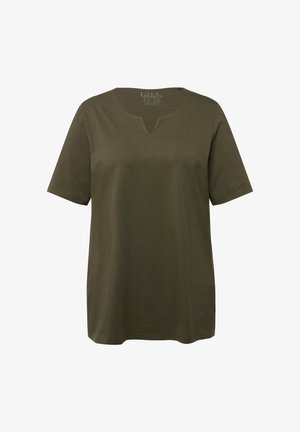 Ulla Popken, A-LINIE HALBARM - Camiseta estampada - forest green