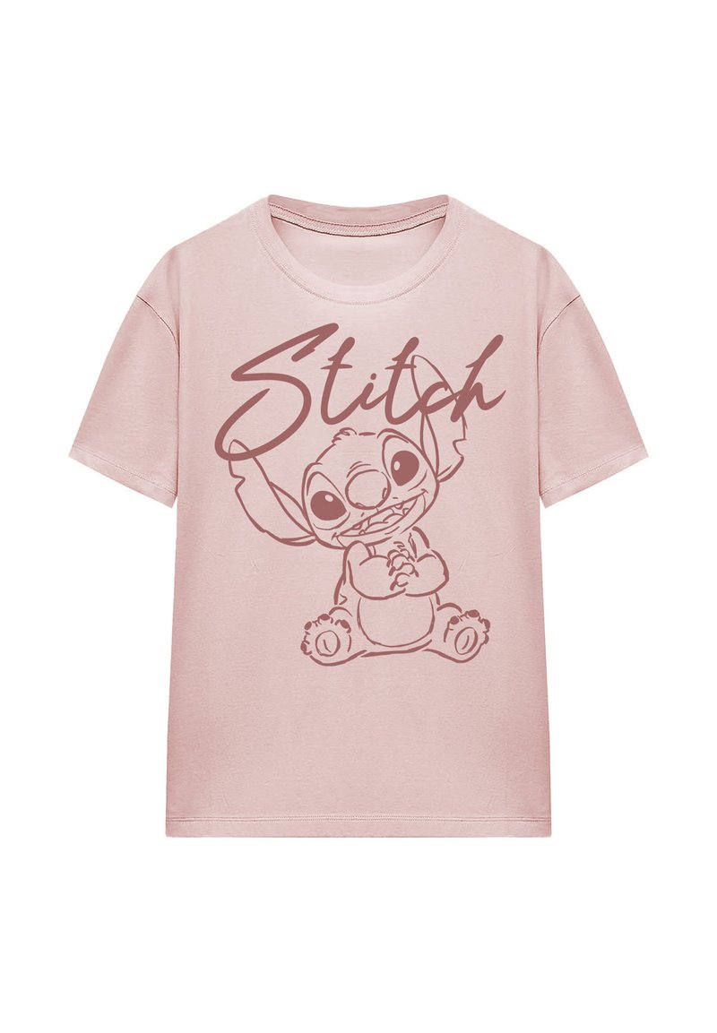 Disney T-shirt print donkerroze