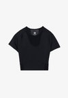 CROPPED SPORTS T SHIRT - Pamata T-krekls - black