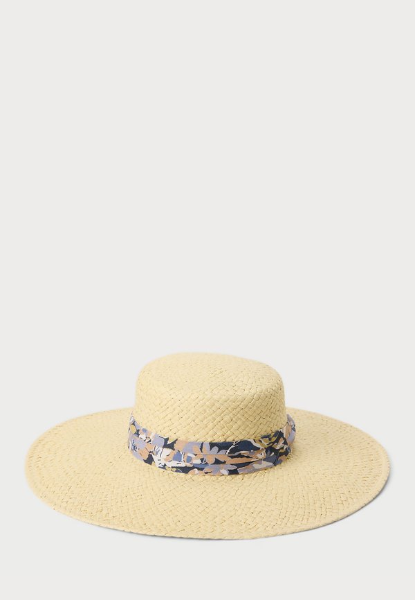TWO-TONE RIBBON-TRIM STRAW SUN HAT - Hat2