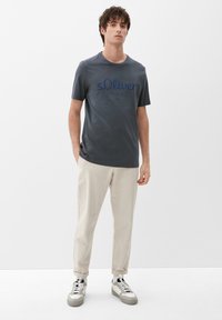 s.Oliver LOGO - T-shirt print - grey placed print