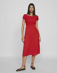 VILA MIDIKLEID KURZARM - Jurk - mars red