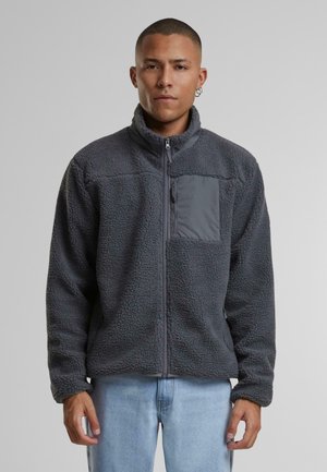 Urban Classics WITH STAND UP COLLAR - Fleecejakke - cloudgrey