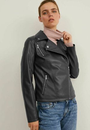 Faux leather jacket - dark blue