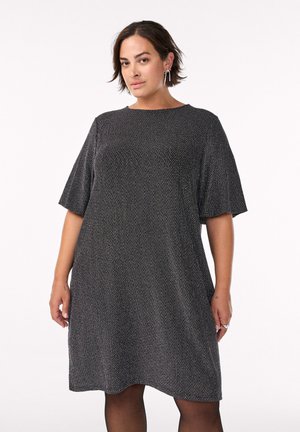 Trikotaažkleit - black w silver l