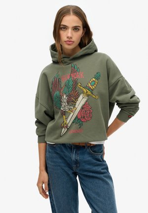 NEO TRAD TATTOO RELAXED - Luvtröja - beetle green