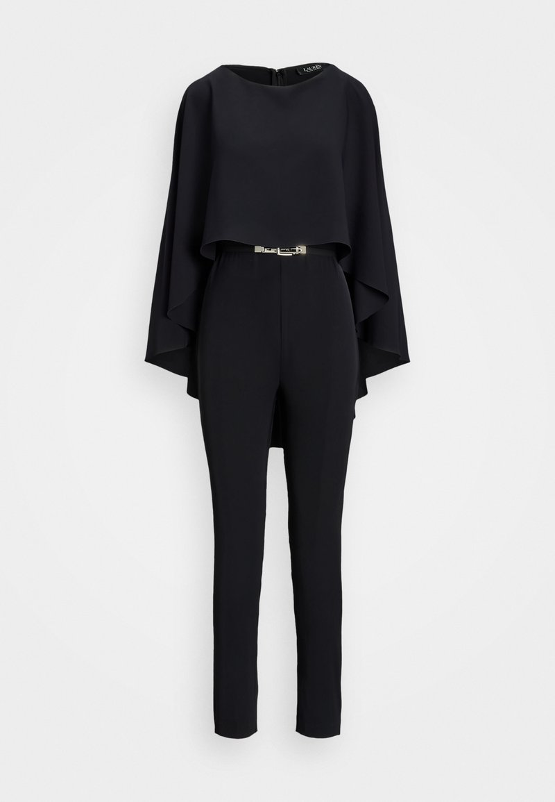 Lauren Ralph Lauren BELTED CAPE GEORGETTE JUMPSUIT - Kezeslábas - black