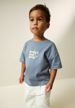 Next, REGULAR FIT - SHORT SLEEVE GRAPHIC - T-Shirt print - blue daddy's best buddy