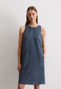 Marc O'Polo - SHORT LENGTH SHAPE WITH FLARED HEM SEAM POCKETS - Kjole - muted blue Miniatyrbilde 1