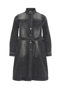 Kaffe Curve ALLY - Denimové šaty - medium grey denim