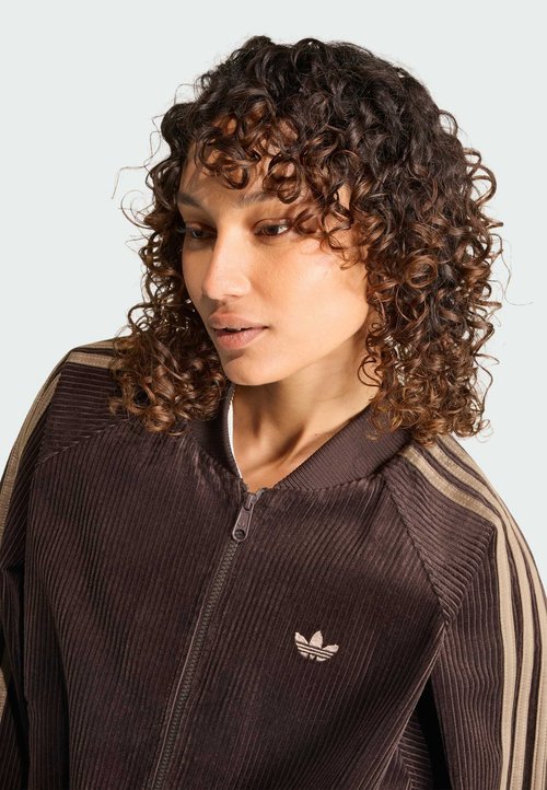 adidas CORDUROY SST OVERSIZED TRACK TOP - Bomber Jacket - aurora coffee khaki six — foto 3