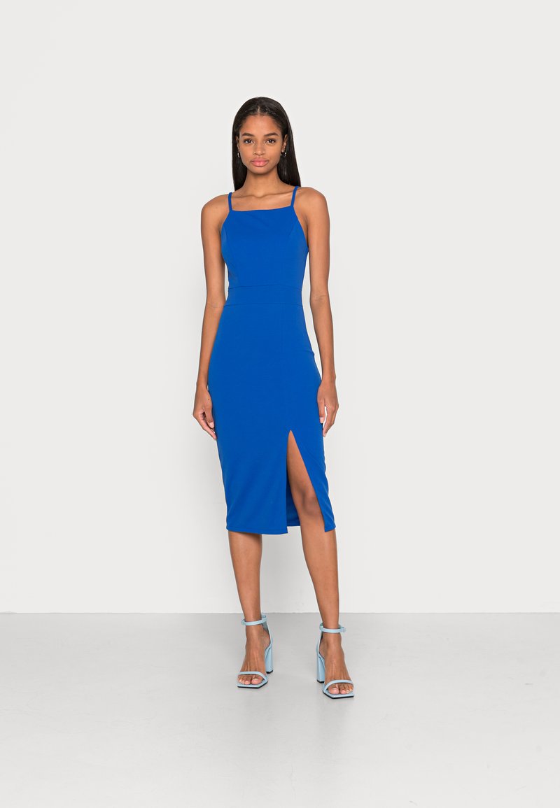WAL G. STRAPPY SQUARE NECK MIDI DRESS - Vestido direito - electric blue