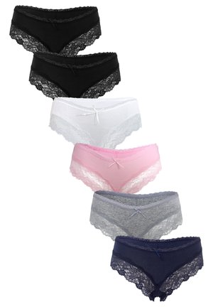 RAFFINIERT UND VERSPIELT: SET AUS 6 HIPSTER MIT NIEDRIGER LEIBHÖHE - Briefs - multi-coloured