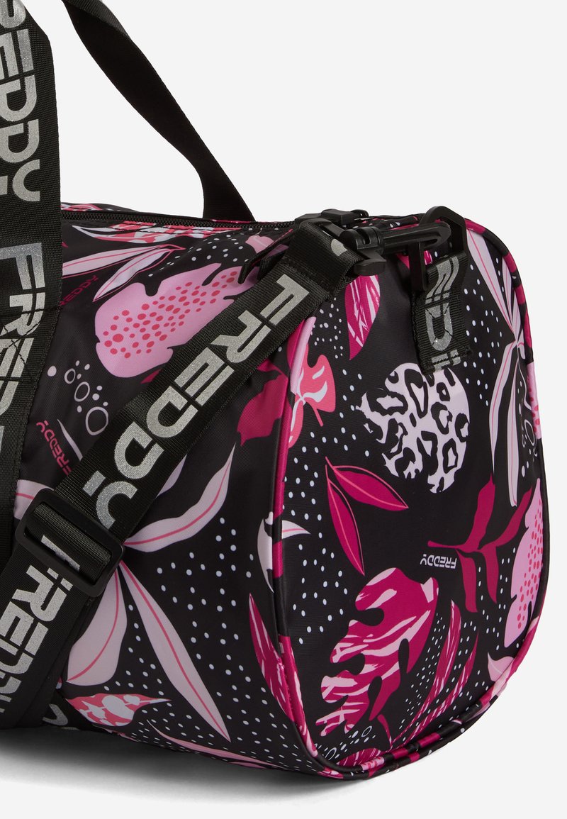 Duffel Freddy Borsone Borsa Messenger Bag In Nylon Nero Con Maxi