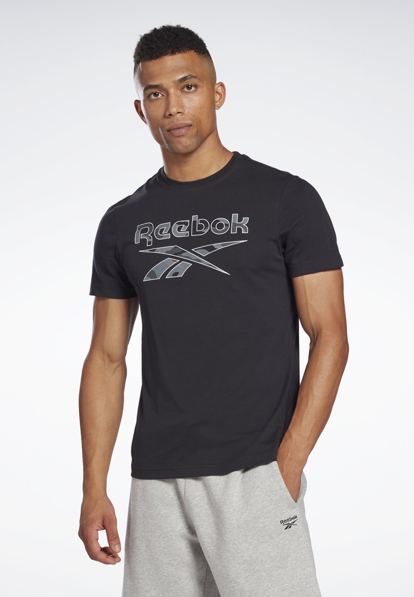 Reebok REEBOK ID CAMO - T-shirts print - black/sort -