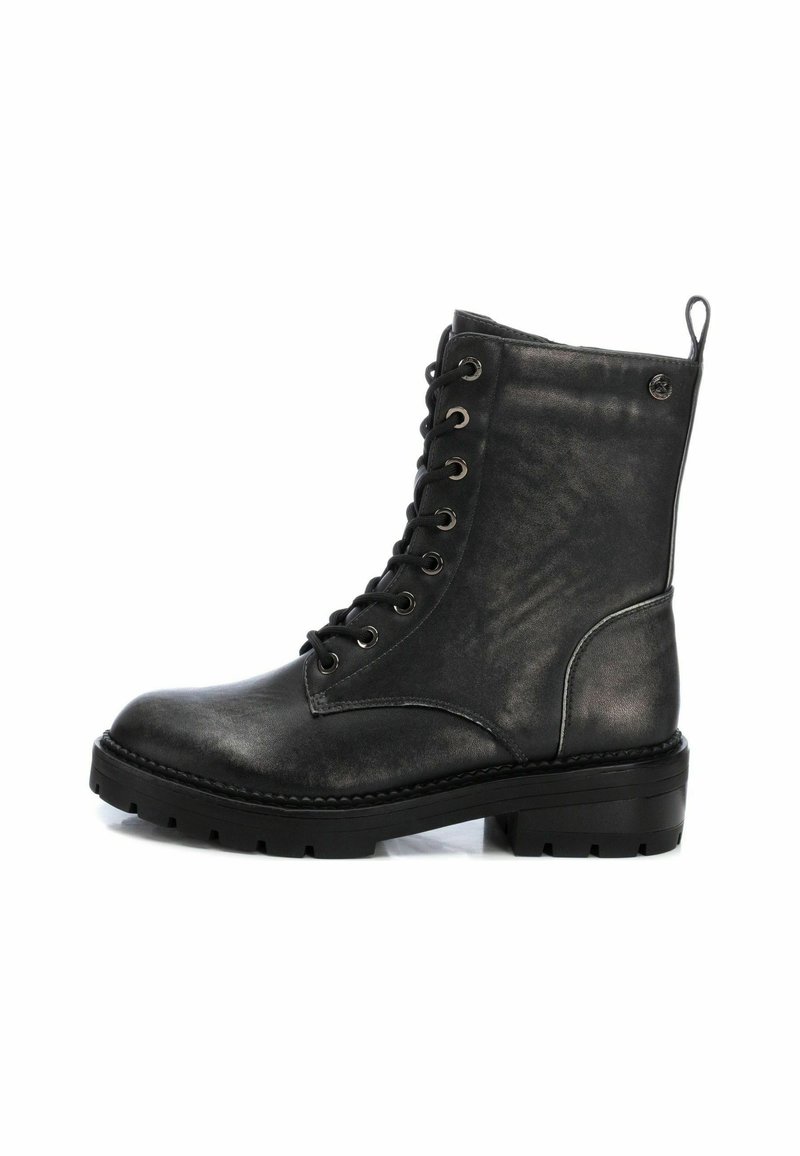 XTI Botines con cordones - plumb/negro - Zalando.es