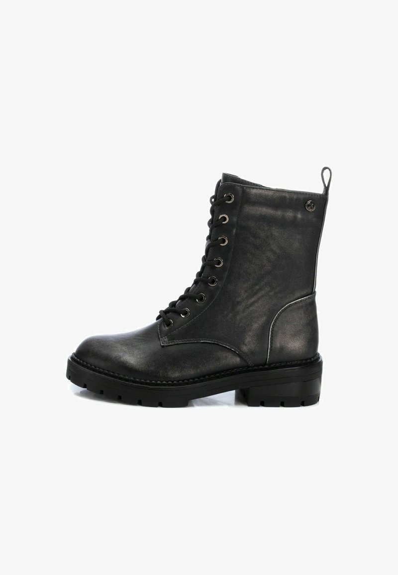 XTI Botines con cordones - plumb/negro - Zalando.es