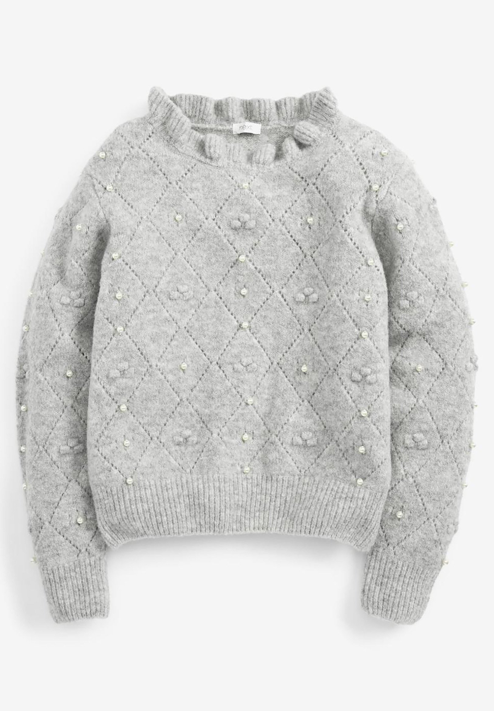 Next PEARL EMBELLISHED - Maglione - grey/grigio - Zalando.it
