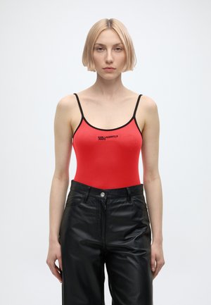 Karl Lagerfeld Jeans RIBBED BODY - Σώμα - high risk red