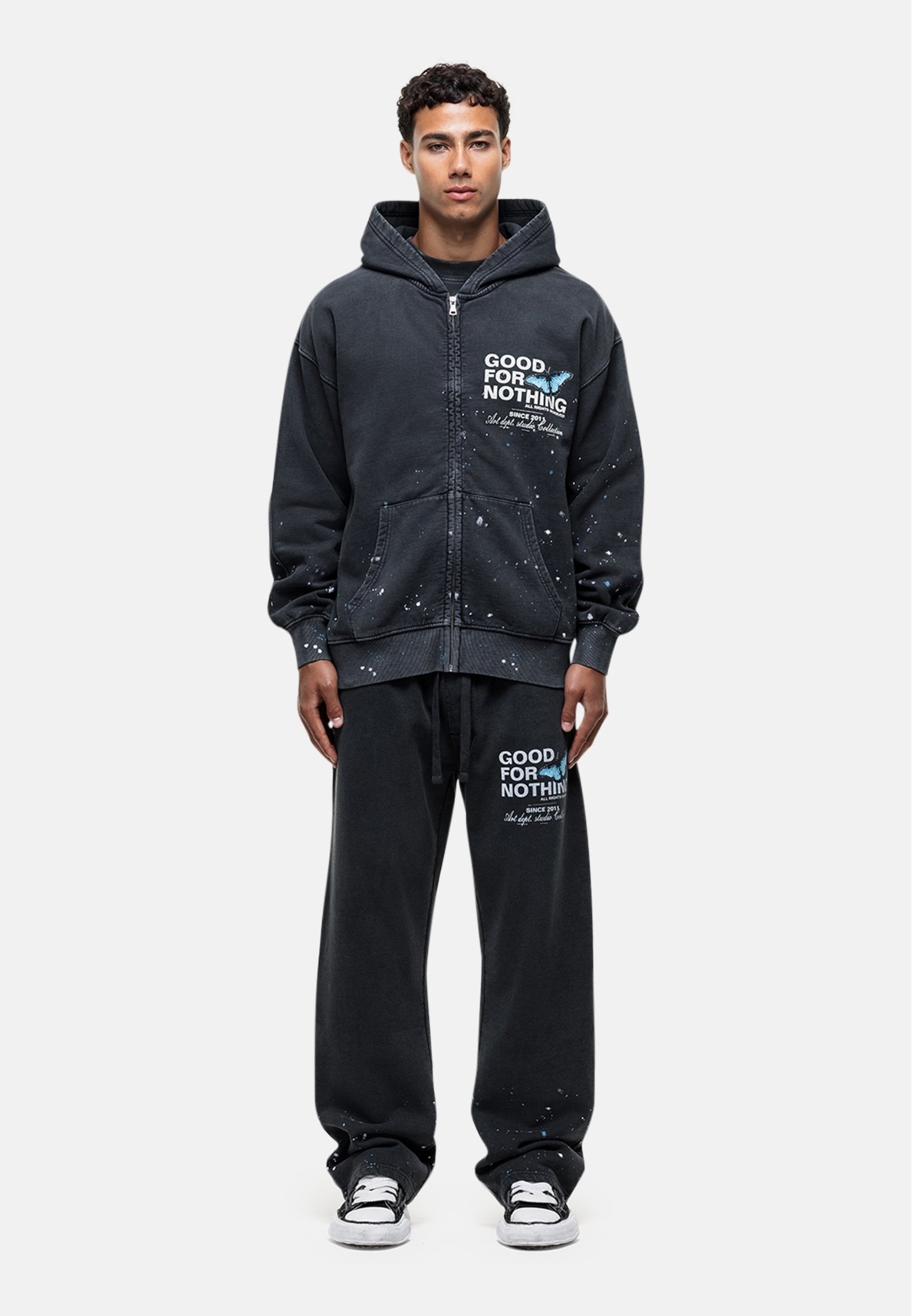 Good For Nothing PAINT WASH Pantaloni sportivi black/nero