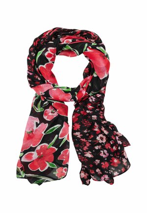 RECTANGULAR FLORAL  - Bufanda - black
