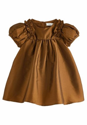RUFFLE REGULAR FIT - Cocktailklänning - olive green taffeta