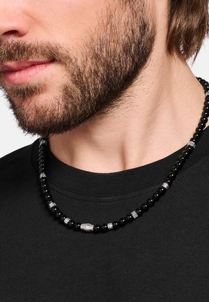 THOMAS SABO, KETTE ELEMENTE ONYX UNISEX - Halskette - silberfarben schwarz