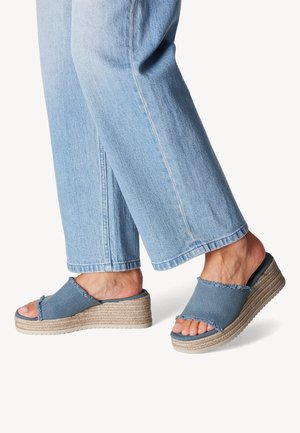 Muiltjes met hak - denim