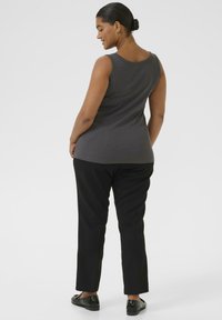 Kaffe Curve CARINA RHINESTONE - Felső - black oyster