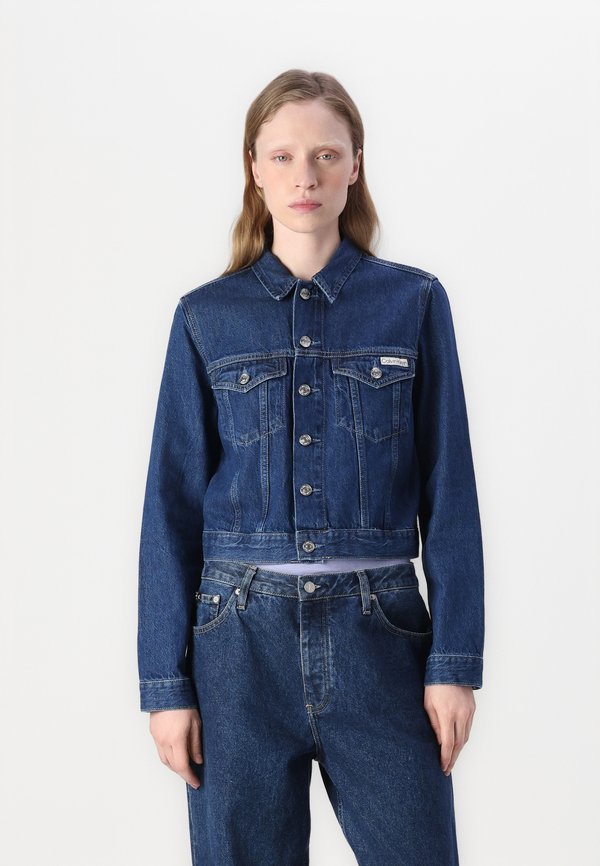 CROPPED TRUCKER - Denim jacket - denim medium