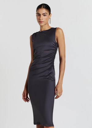 LUNGO CON ARRICCIO - Maxikleid - grigio scuro