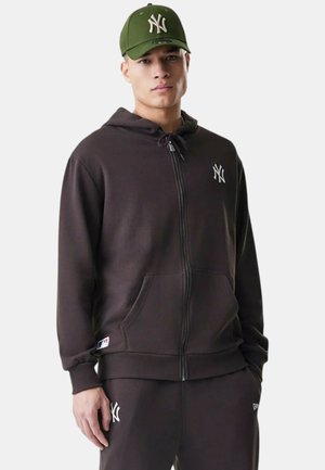 Felpa con zip - brown