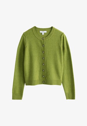 Next, TALL FIT - SUPERSOFT CREW NECK LONG SLEEVE CARDIGAN - Cardigan - lime green