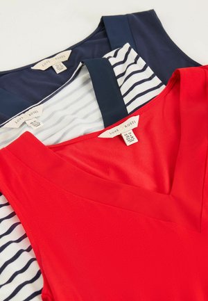 Love & Roses, 3-PACK - Top - x navy blue red and stripe