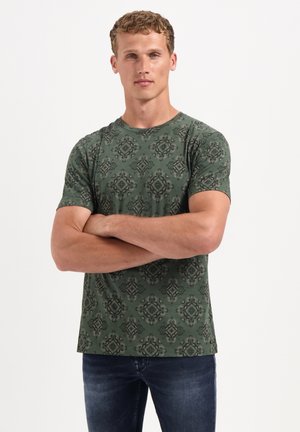 Print T-shirt - dark green
