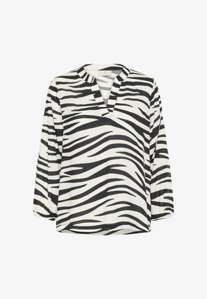 Kaffe, KAJANNE - Bluse - chalk black animal