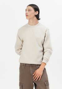 Jack & Jones PREMIUM JPRBLACHAD BRANDING CREW NECK - Melegítőfelső - beige