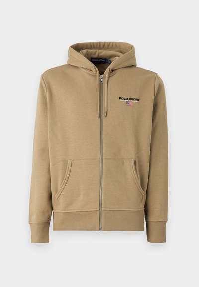 Polo Ralph Lauren POLO SPORT FLEECE FULL ZIP  HOODIE - Tröja med dragkedja - desert khaki/black