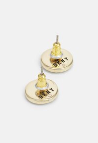 DKNY INLAY STUD - Boucles d'oreilles - black/gold-coloured