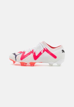 FUTURE ULTIMATE FG/AG - Moulded stud football boots - white- black-fire orchid
