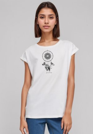 CLASSIC ROLL UP - Print T-shirt - white