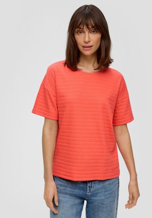 MIT MUSTERSTRUKTUR - Basic T-shirt - hellorange