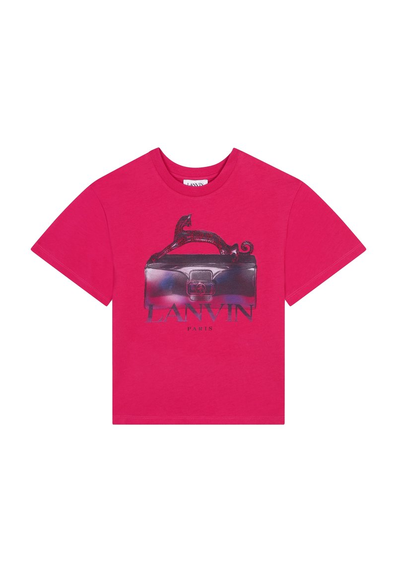 LANVIN T-shirt print donkerroze